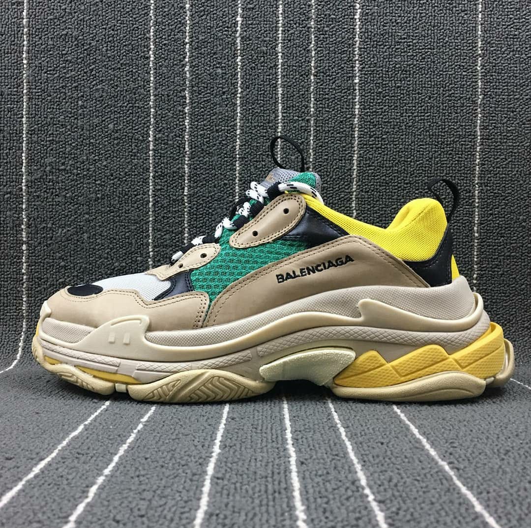 靴/シューズTriple S 40 Yellow/Green BALENCIAGA - スニーカー